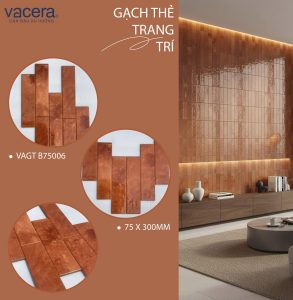 Gạch thẻ Vacera đỏ đồng