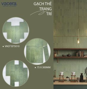 Gạch thẻ Vacera xanh min mattcha