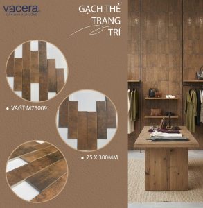 Gạch thẻ Vacera màu đất nung xưa
