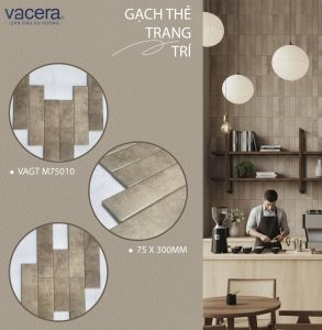 Gạch thẻ Vacera xám sáng