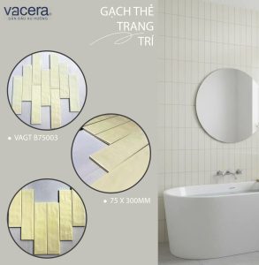 Gạch thẻ Vacera Vàng kem