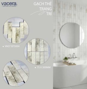 Gạch thẻ Vacera loang màu xám khói